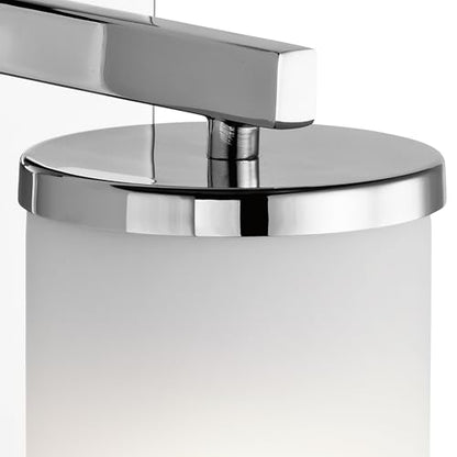 Kichler Crosby 9.25" 1-Light Wall Sconce Light, Chrome - color: Chrome, size: 1 Light, style: Satin Etched Cased Opal Glass