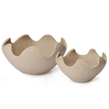 Wavy Decorative Bowl Home Decor, Set of 2 Fruit Bowl Kitchen Counter