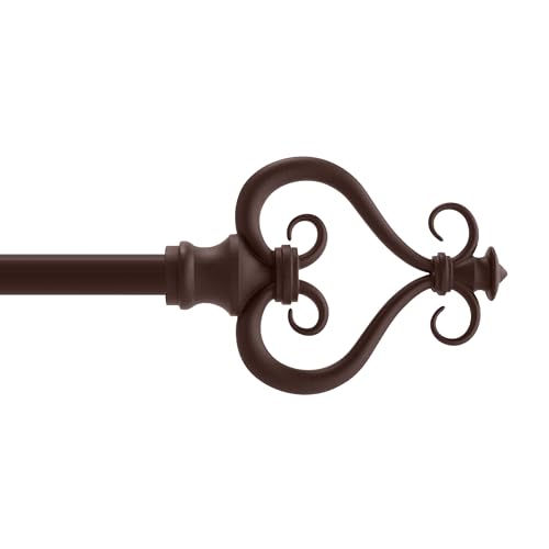 Kenney Serena Window Curtain Rod, 28-48", Chocolate Brown - size: 28-48"