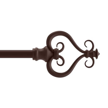 Kenney Serena Window Curtain Rod, 28-48", Chocolate Brown - size: 28-48"
