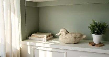 Duck Statue Shelf Decor,Animal Figurine Burlywood - color: Burlywood