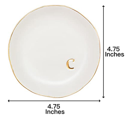 COLLECTIVE HOME Ceramic Jewelry Tray, Trinket Dish, Gifts for Women (C) - color: C