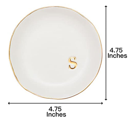 COLLECTIVE HOME Ceramic Jewelry Tray, Trinket Dish, Gifts for Women (S) - color: S