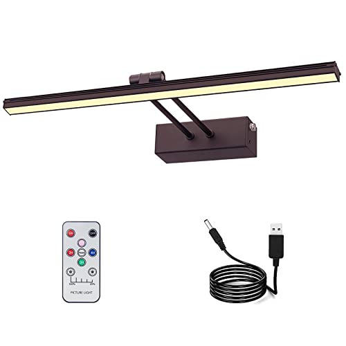 HEAGEERO Picture Lights for Wall,20in Gallery Light,5000mAh Art Light - color: Black-20"