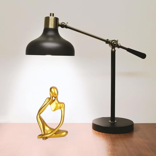 Sandstone Resin Thinker Statue Style Abstract Sculpture, Gold, Left - color: Small Gold, size: Left 1pc