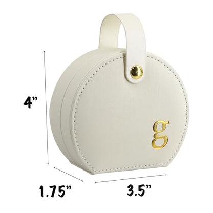 COLLECTIVE HOME Small Travel Jewelry Case for Women, Detachable Handle (g) - color: g