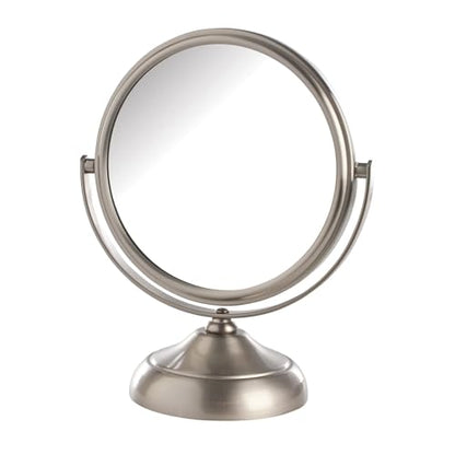 Jerdon 5.5" Tabletop Makeup Mirror - 5X Magnification - Nickel - MC247N - color: Nickel