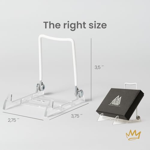 KINGDOM SOLUTIONS - 3.5" White Acrylic Display Stand Made in USA - 2 Pack - color: Acrylic White, size: 3.5" (2-pack)