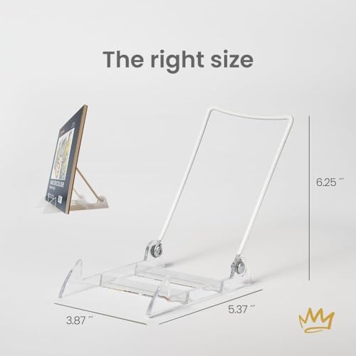 KINGDOM SOLUTIONS - 6.25" White Acrylic Display Stand Made in USA - 48 Pack - color: Acrylic White, size: 6.25" (48-pack)