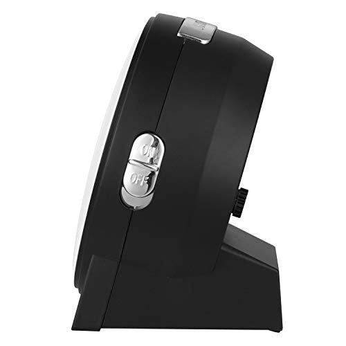Tinload 4.3" No Ticking Analog Alarm Clock,Silent Readable for Seniors,Easy to Set,Gradual Rise Alarm,Big Numbers,On/Off Switch on Side,Gentle Wake,Snooze,Lighted on Demand,Battery Operated,Black - color: Black
