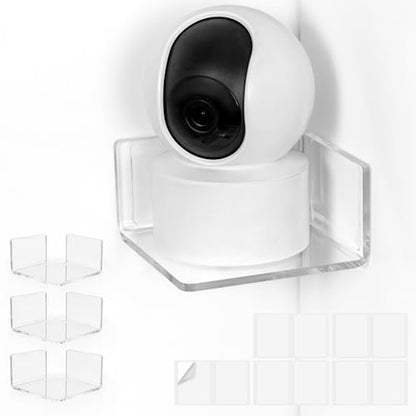 HAYVAN Small Corner Shelf Wall Mounted 3 Pack Clear Acrylic No Drill