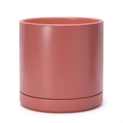 D'vine Dev 10 Inch Ceramic Planter Pot, Dusty Rose, 94-O-E-R - color: Dusty Rose, size: Large