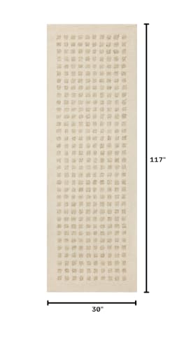 Loloi Chris Loves Julia Polly Ivory/Natural 2'-6" x 9'-9" Runner Rug - color: Ivory / Natural, size: 2'6" x 9'9" (Rectangular)