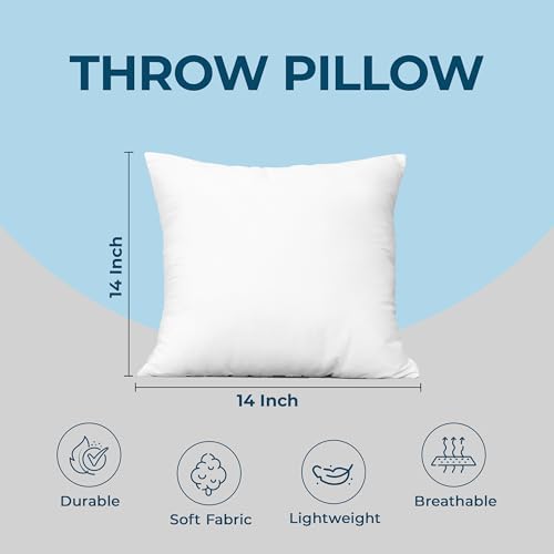 Utopia Bedding Throw Pillows, Decorative 14x14 Pillow Inserts, Set of 4 - size: 14x14 Inch