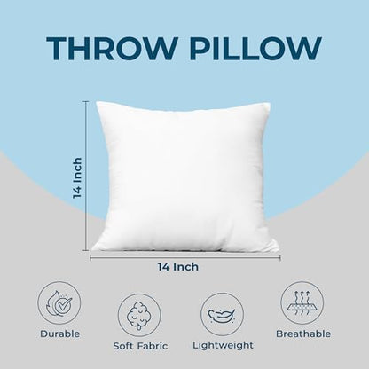 Utopia Bedding Throw Pillows, Decorative 14x14 Pillow Inserts, Set of 4 - size: 14x14 Inch