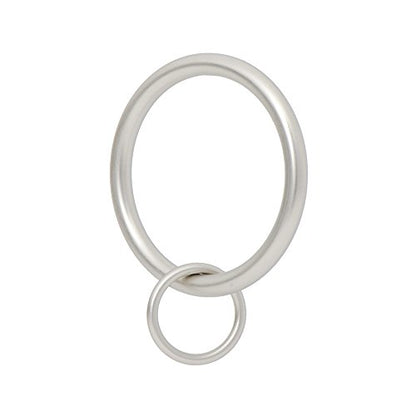 Ivilon Drapery Eyelet Curtain Rings - 1.7" Ring Loop for Hook Pins, Set of 14 - Satin Nickel - color: Satin Nickel, size: Set of 14 (1.7")