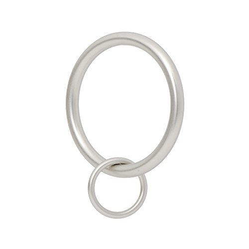 Ivilon Drapery Eyelet Curtain Rings - 1.7" Ring Loop for Hook Pins, Set of 14 - Satin Nickel - color: Satin Nickel, size: Set of 14 (1.7")