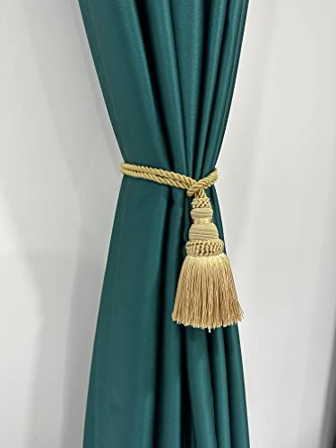 2 Pack Curtain Tie Backs Rope Tassels for Curtain Holdback - color: Gold, size: 2p