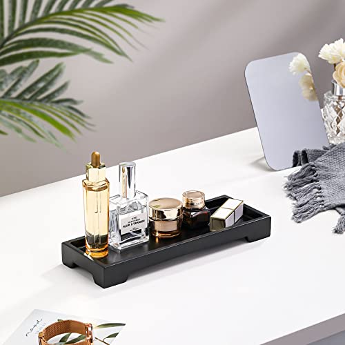 Luxspire Marble Tray for Soap Dispenser Perfume Jewelry, S, Marble Black - color: C - Black, style: Small