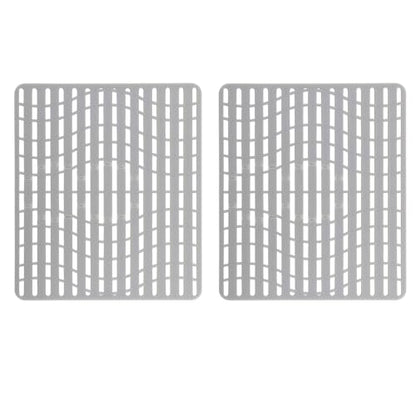 Nice Day® Good Grips Silicone Sink Mat,Ceramic glass mat (2 Packs)16"x12.9" - size: 13" x 16"