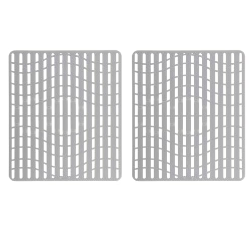 Nice Day® Good Grips Silicone Sink Mat,Ceramic glass mat (2 Packs)16"x12.9" - size: 13" x 16"
