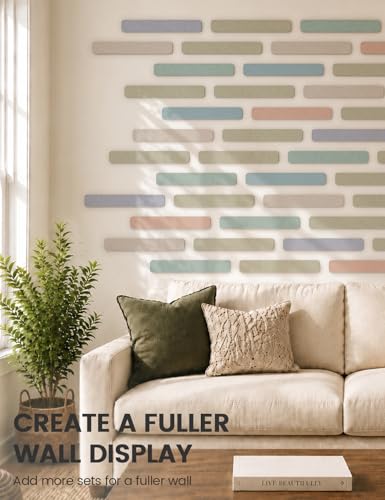 Fluxynara 13" x 2" Felt Wall Panels, Coastal Haze - color: Coastal Haze, size: 5-pack