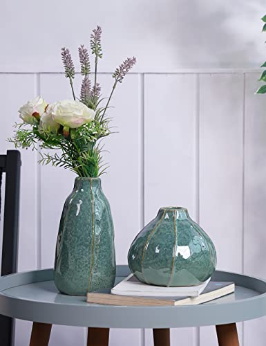 HAUCOZE Ceramic Flower Vase Decorative Sculpture Modern Home Decor 8.3 Inch - size: Large