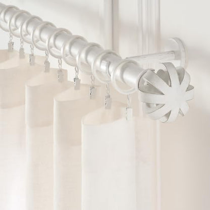Cambria Designer 2" Weathered White Quiet Glide Curtain Rings 18 Pack - color: Weathered White, size: Large 2 in