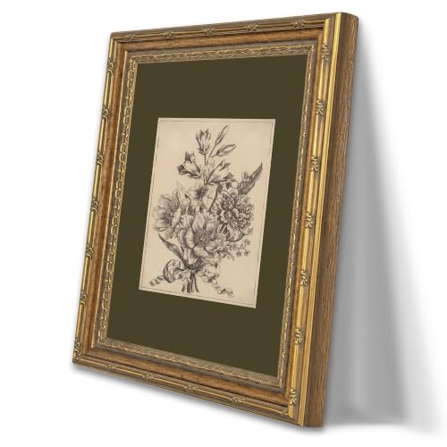 Vintage Peony Botanical Sketch Framed Wall Art Classic Floral Charcoal Drawing Canvas Print Antique Flower Etching Illustration Dark Academia for Living Room Bedroom Kitchen Home Office Gallery Wall Decor Gift for Art Lovers Friends New Homeowners - color