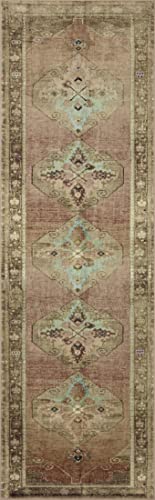 Loloi Magnolia Home Sinclair Clay/Tobacco 5'-0" x 7'-0" Area Rug - color: Clay / Tobacco, size: 5' x 7' (Rectangular)