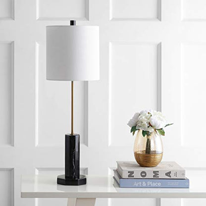 SAFAVIEH Lighting Collection Zackary Modern Black/ Brass Gold 31-inch Bedroom Living Room Home Office Desk Nightstand Table Lamp (LED Bulb Included)
