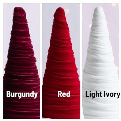 Create Your Own Set of 4 Velvet Trees, Valentine Tree Tabletop, Winter Mantel Decor, Handcrafted Entryway, Wedding Centerpiece Bookshelf (Create Your Own) - color: Create Your Own