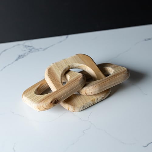 Foreside Home and Garden Linked Chain Accent Natural Wood by Foreside Home & Garden