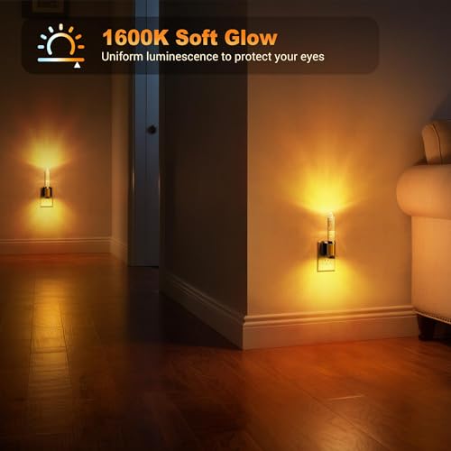 JandCase Night Light, Flameless Candle Amber Night Lights Plug into Wall - color: Bubble