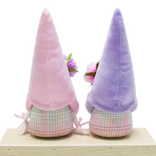 Attiigny 2 PCS Spring Decoration Indoor,Plush Long Legs Butterfly Gnomes