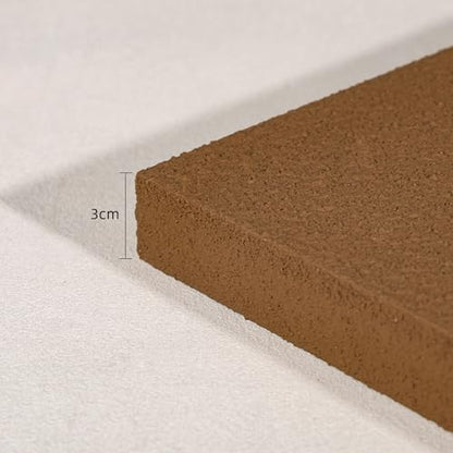 AMAATE 3D Textured Earth Tone Mountain Landscape Sandstone Framed Wall Art - color: snow mountain