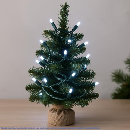 Novelty Lights 35 LED Christmas Mini Light Set, Pure White, 13.5 Feet - color: Pure White