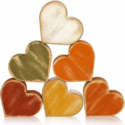 Wooden Hearts Fall Decor, Fall Decorations for Home - style: Fall Heart