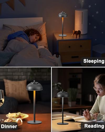 Cordless Table Lamps, Rechargeable LED Touch Lamp, Black, 4 Pack - color: Black-Set of 4