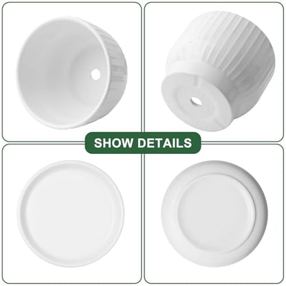 5.5 Inch Ceramic Plant Pot,White, 4 Pack - color: Pure White, size: 5.5 Inch(4 PCS)