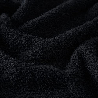 CYMULA Super Soft Knit Throw Blanket Twin Size Black-Lightweight Plush Fuzzy Fluffy Warm Cozy Blankets and Throws for Sofa Bed All Season Use, 60x80 inches - color: Black, size: Twin(60"x80")