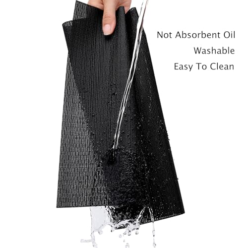 Myir JUN Placemats Set of 6 Kitchen and Dining Table Placemats - color: Black, size: Set of 6