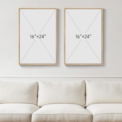 Framed Green Boho Abstract Mid Century Modern Wall Art Bedroom, 16x24 Inch - color: Green Beige, size: 16" W x 24" H x 2Pcs