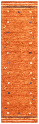 SAFAVIEH Himalaya Collection Runner Rug - 2'3" x 8', Rust, Handmade Boho Tribal Wool, Ideal for High Traffic Areas in Living Room, Bedroom (HIM563P) - color: Rust, size: 2'3" x 8' (Runner)