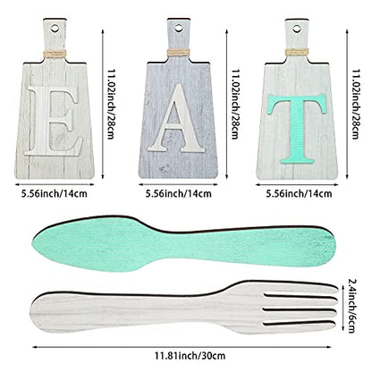 Jetec Cutting Board Eat Sign Set Wall Decor, Beige, Dark Gray, Gray White - color: Beige, Dark Gray, Gray White