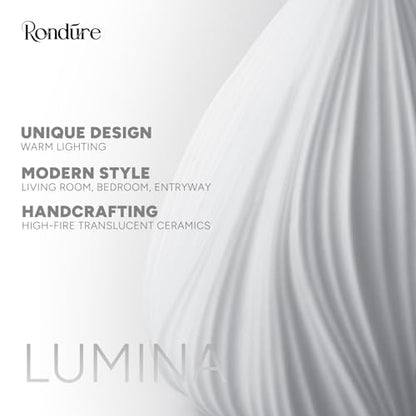 RONDURE Ceramic Cordless Rechargeable Touch Dimmable Table Lamp