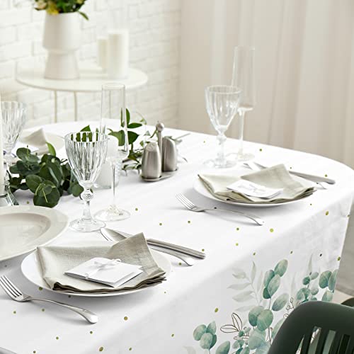 Gatherfun Sage Greenery Baby Shower Disposable Tablecloth, Plastic Table Cover for Baby Shower Party,Boho Greency 3 PCS, 54”x 108” - style: Sage Green