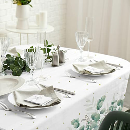Gatherfun Sage Greenery Baby Shower Disposable Tablecloth, Plastic Table Cover for Baby Shower Party,Boho Greency 3 PCS, 54”x 108” - style: Sage Green