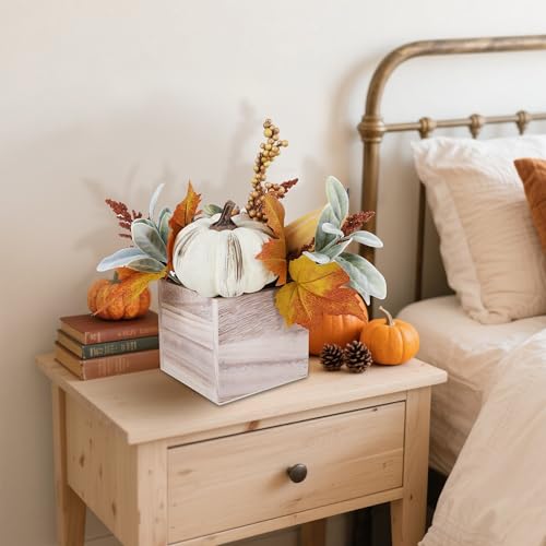 winemana Fall Decorations Artificial Pumpkin Gourd Berries Leaves, 2 Pack - size: style 1