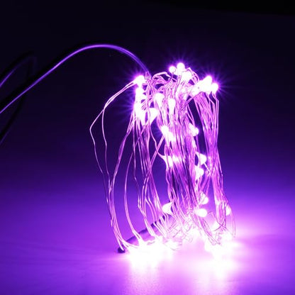 Karlling USB Plug in Fairy Lights,50 LED 16Ft Starry String Lights, USB Powered Romantic Lights for Valentine's Day, Bedroom, Wedding, Party(2Pack,Pink) - color: Pink, size: 50 Leds(2 Pack)